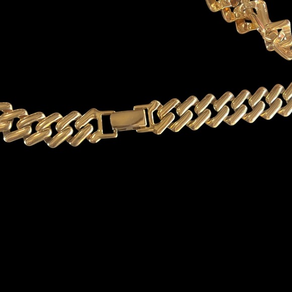 Vintage Napier Gold Tone Chunky Chain Necklace 1985 USA Clasp Statement 16" - Picture 6 of 6